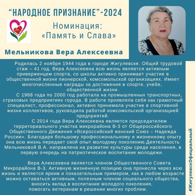 Предлагаем познакомиться с кандидатами номинации Память и Слава